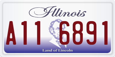 IL license plate A116891