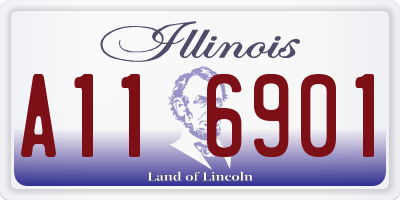 IL license plate A116901