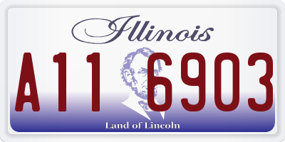 IL license plate A116903