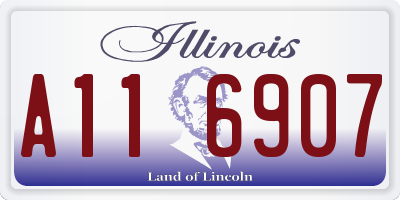 IL license plate A116907