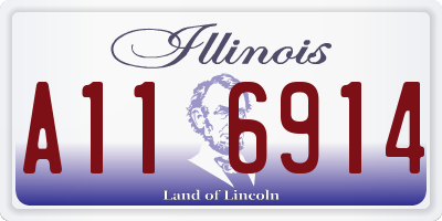 IL license plate A116914