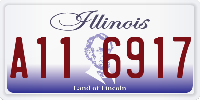 IL license plate A116917