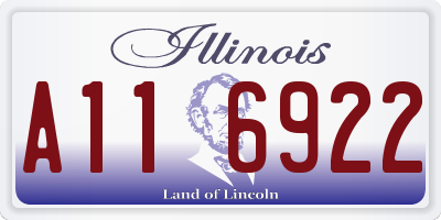 IL license plate A116922