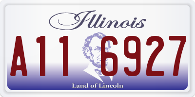 IL license plate A116927