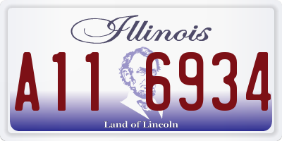 IL license plate A116934