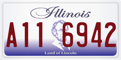 IL license plate A116942