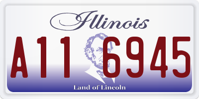 IL license plate A116945