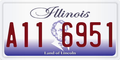 IL license plate A116951
