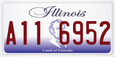 IL license plate A116952