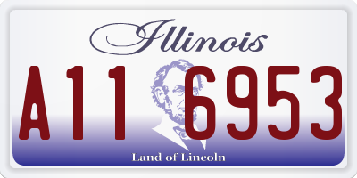 IL license plate A116953