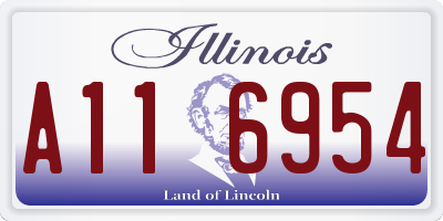 IL license plate A116954