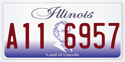 IL license plate A116957