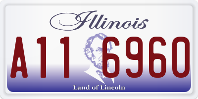 IL license plate A116960