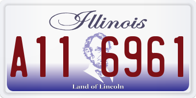 IL license plate A116961