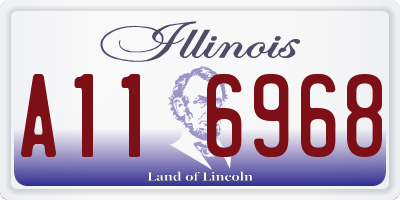 IL license plate A116968