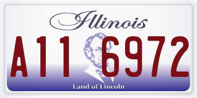IL license plate A116972
