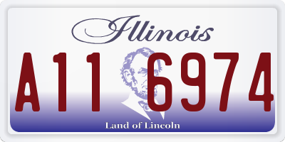 IL license plate A116974