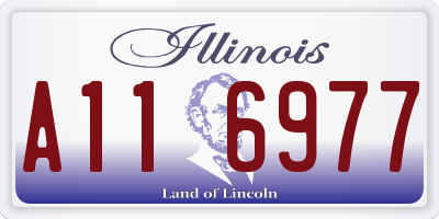 IL license plate A116977