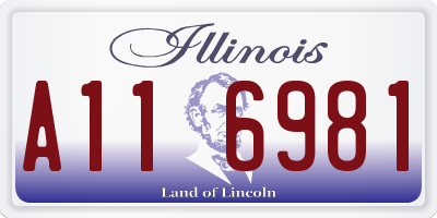 IL license plate A116981