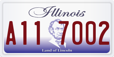 IL license plate A117002