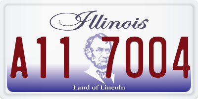 IL license plate A117004