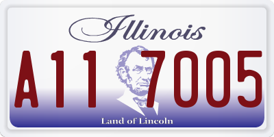 IL license plate A117005