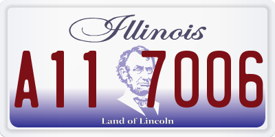 IL license plate A117006