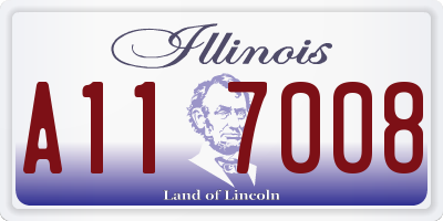 IL license plate A117008