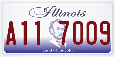 IL license plate A117009