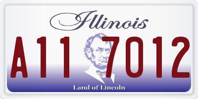IL license plate A117012