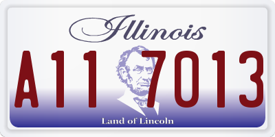 IL license plate A117013