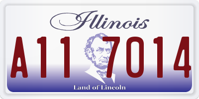 IL license plate A117014