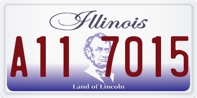 IL license plate A117015
