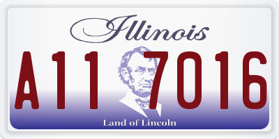 IL license plate A117016