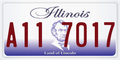 IL license plate A117017