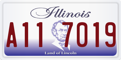 IL license plate A117019