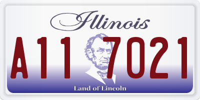 IL license plate A117021