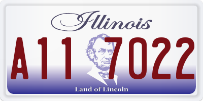 IL license plate A117022