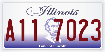 IL license plate A117023