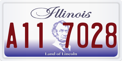 IL license plate A117028