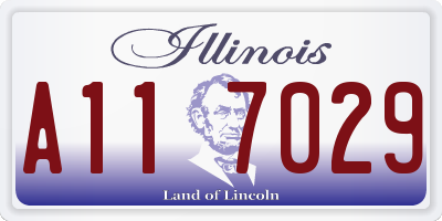 IL license plate A117029
