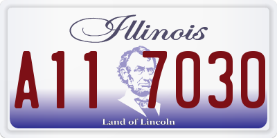 IL license plate A117030