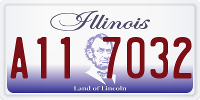 IL license plate A117032