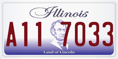 IL license plate A117033