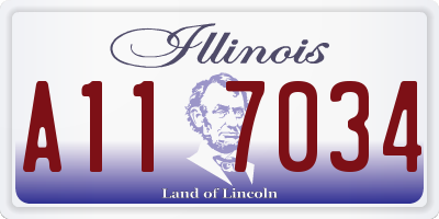IL license plate A117034