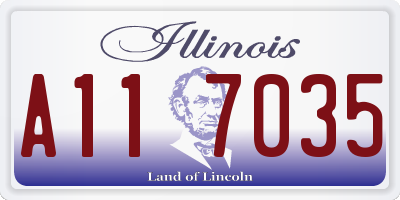 IL license plate A117035