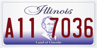 IL license plate A117036