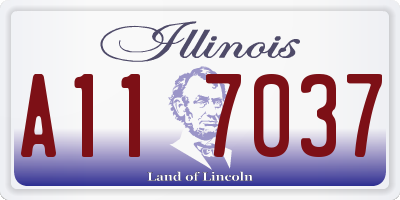 IL license plate A117037