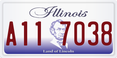 IL license plate A117038