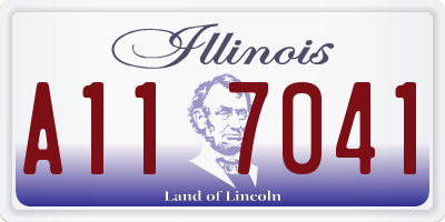IL license plate A117041